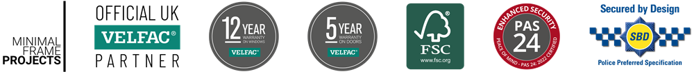 VELFAC 5 Year and 12 Year Warranty at Minimal Frame Projects