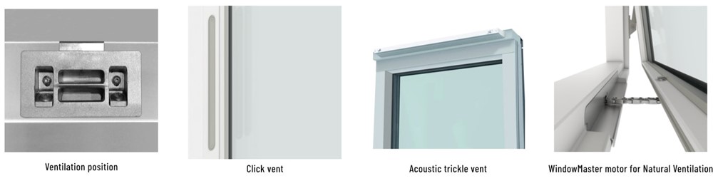 VELFAC Ventilation Options at Minimal Frame Projects